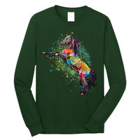 Colorful Horse Prancing Long Sleeve Shirt