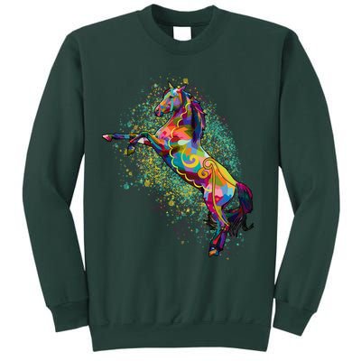 Colorful Horse Prancing Sweatshirt