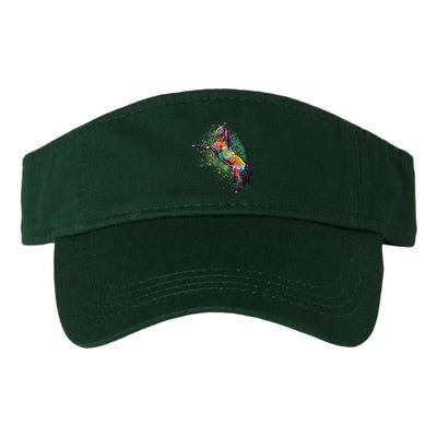 Colorful Horse Prancing Valucap Bio-Washed Visor