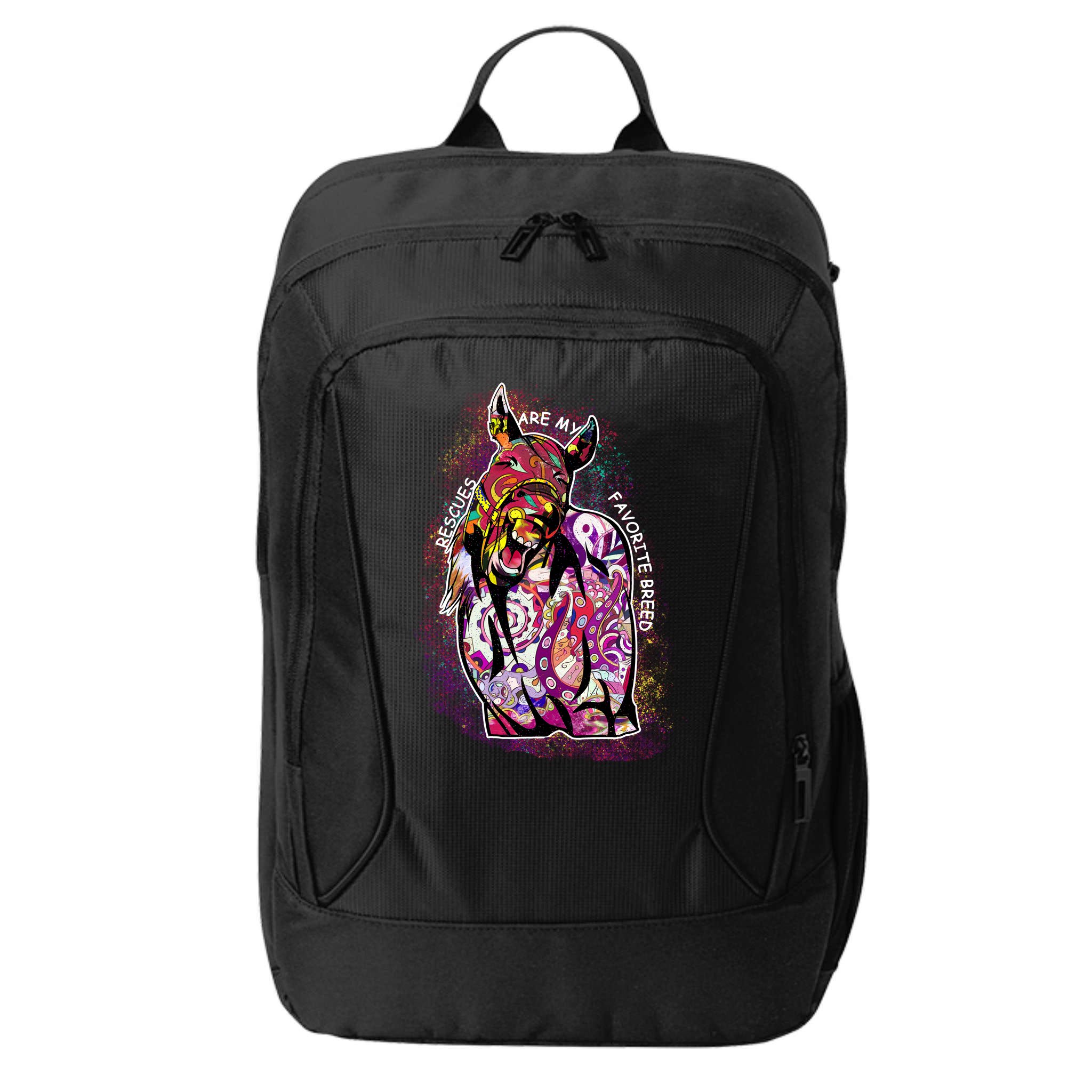 Colorful Horse Rescues Are My Favorite Breed City Backpack