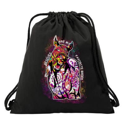 Colorful Horse Rescues Are My Favorite Breed Drawstring Bag