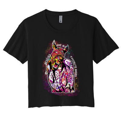 Colorful Horse Rescues Are My Favorite Breed Crop Top