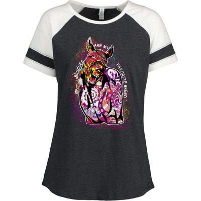 Colorful Horse Rescues Are My Favorite Breed Enza Ladies Jersey Colorblock Tee