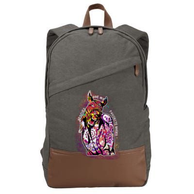 Colorful Horse Rescues Are My Favorite Breed Cotton Canvas Backpack