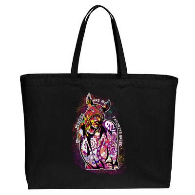 Colorful Horse Rescues Are My Favorite Breed Cotton Canvas Jumbo Tote