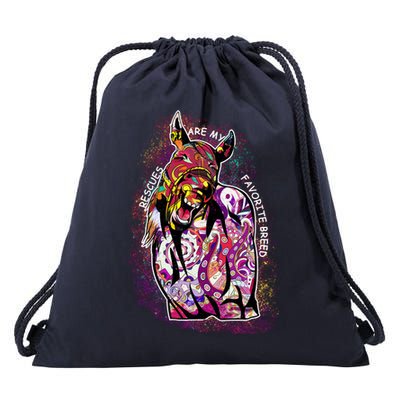 Colorful Horse Rescues Are My Favorite Breed Drawstring Bag