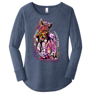 Colorful Horse Rescues Are My Favorite Breed Women's Perfect Tri Tunic Long Sleeve Shirt