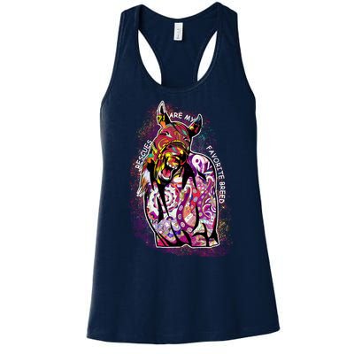 Colorful Horse Rescues Are My Favorite Breed Women's Racerback Tank