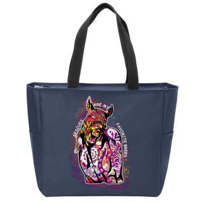 Colorful Horse Rescues Are My Favorite Breed Zip Tote Bag