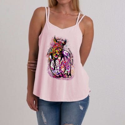 Colorful Horse Rescues Are My Favorite Breed Women's Strappy Tank