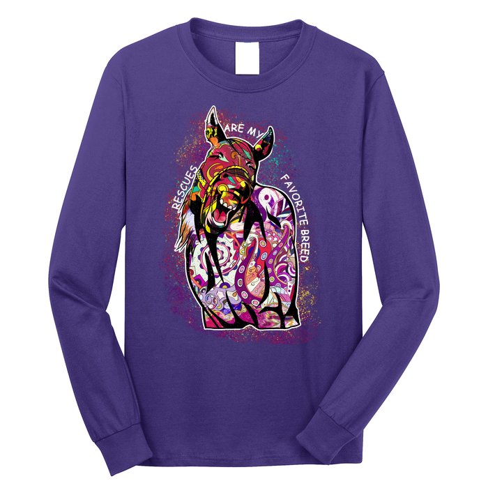 Colorful Horse Rescues Are My Favorite Breed Long Sleeve Shirt