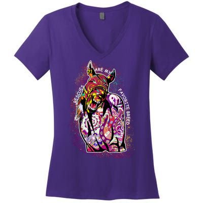 Colorful Horse Rescues Are My Favorite Breed Women's V-Neck T-Shirt