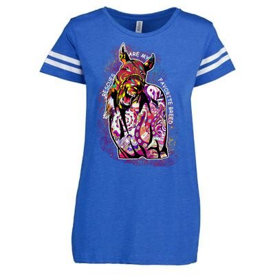 Colorful Horse Rescues Are My Favorite Breed Enza Ladies Jersey Football T-Shirt