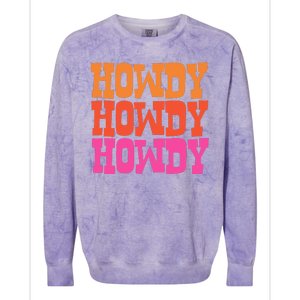 Colorful Howdy Retro Colorblast Crewneck Sweatshirt