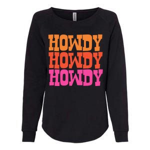 Colorful Howdy Retro Womens California Wash Sweatshirt