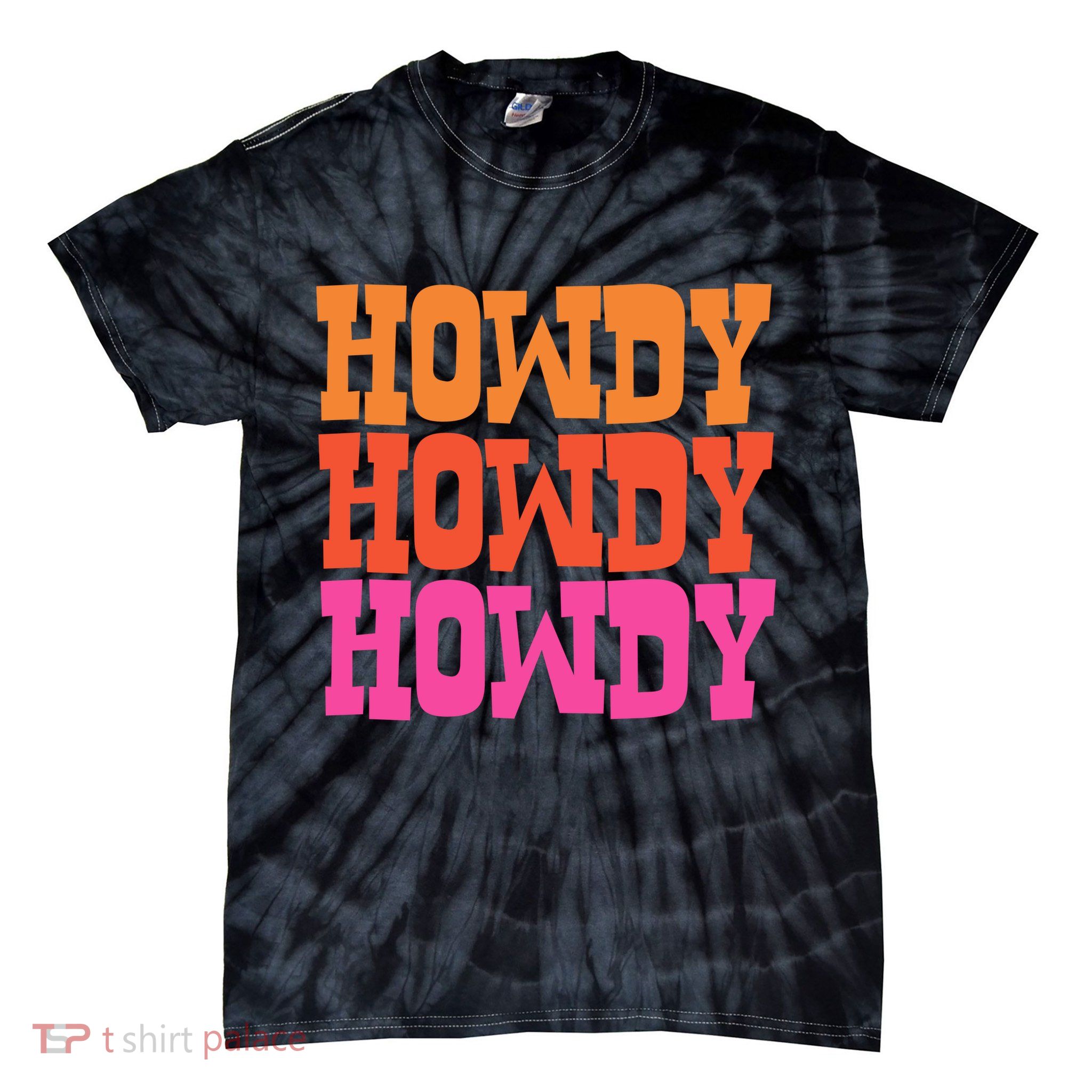 Colorful Howdy Retro Tie-Dye T-Shirt