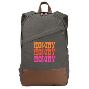 Colorful Howdy Retro Cotton Canvas Backpack