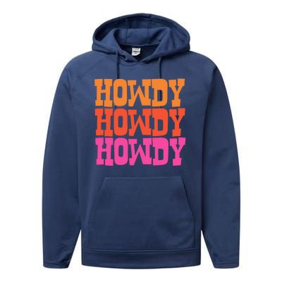 Colorful Howdy Retro Performance Fleece Hoodie