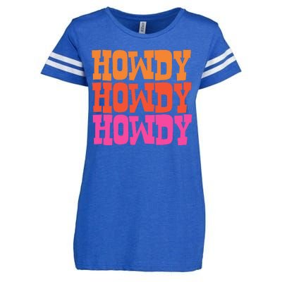 Colorful Howdy Retro Enza Ladies Jersey Football T-Shirt