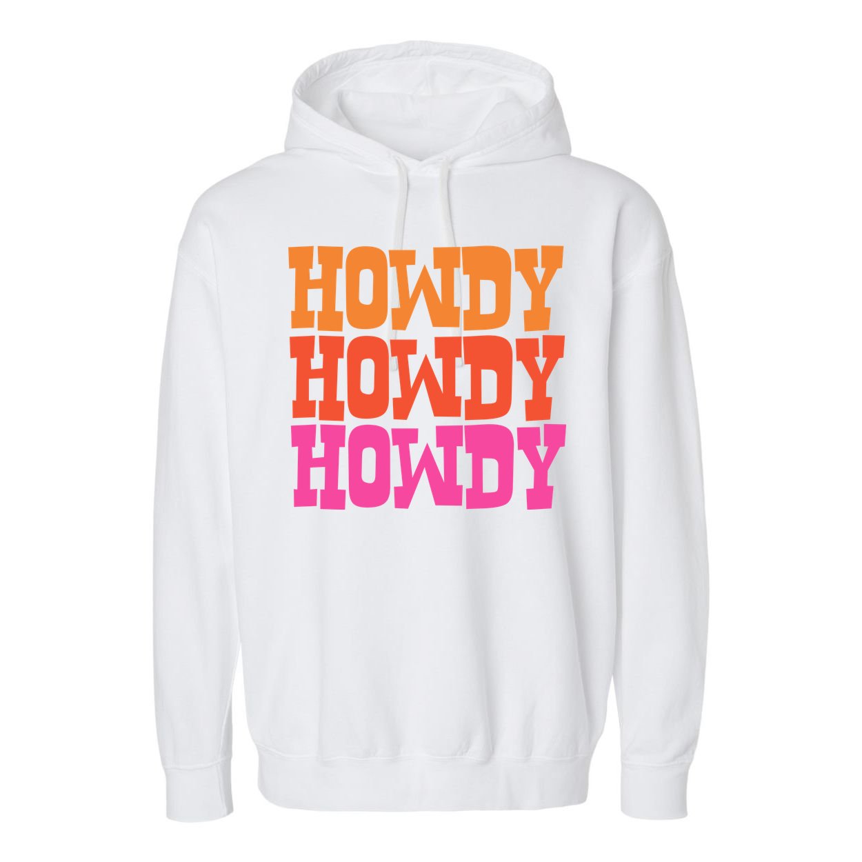 Colorful Howdy Retro Garment-Dyed Fleece Hoodie