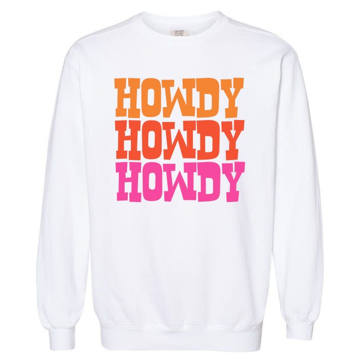 Colorful Howdy Retro Garment-Dyed Sweatshirt