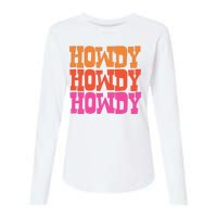 Colorful Howdy Retro Womens Cotton Relaxed Long Sleeve T-Shirt