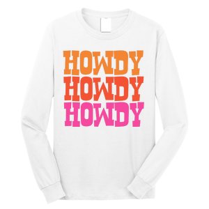 Colorful Howdy Retro Long Sleeve Shirt