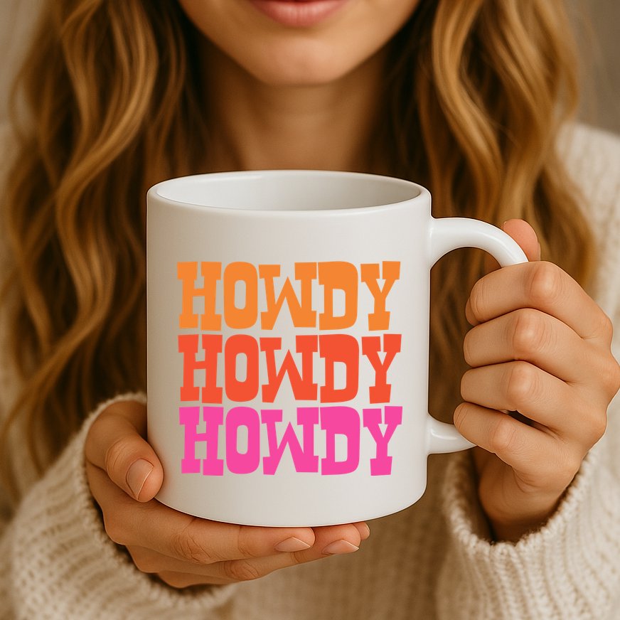 Colorful Howdy Retro Mug