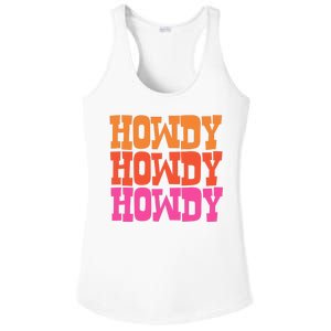 Colorful Howdy Retro Ladies PosiCharge Competitor Racerback Tank