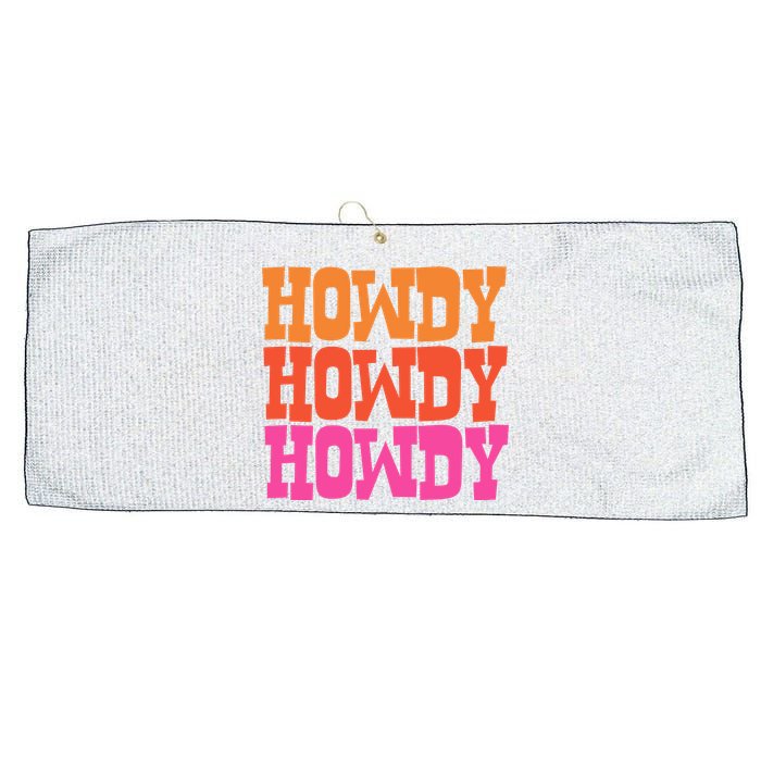 Colorful Howdy Retro Large Microfiber Waffle Golf Towel