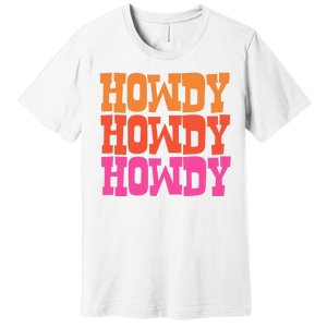 Colorful Howdy Retro Premium T-Shirt