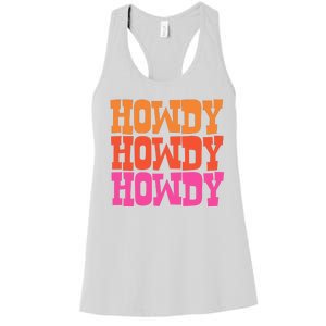 Colorful Howdy Retro Women's Racerback Tank