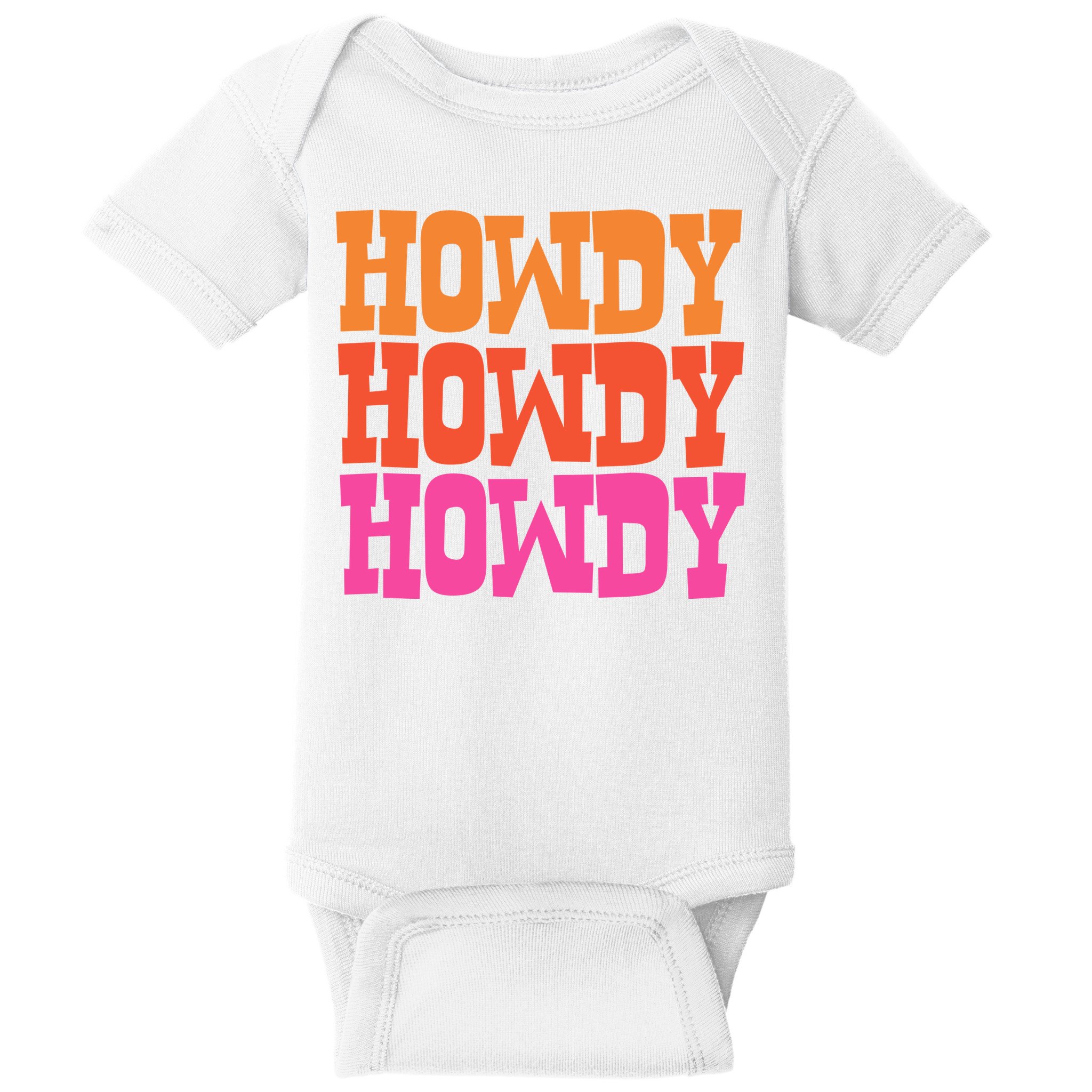 Colorful Howdy Retro Baby Bodysuit