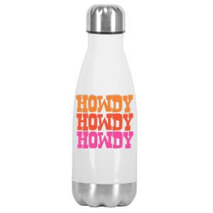 Colorful Howdy Retro Stainless Steel Insulated Water Bottle