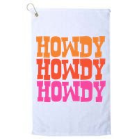 Colorful Howdy Retro Golf Towel