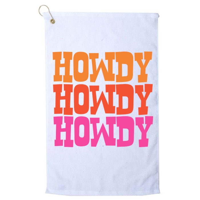 Colorful Howdy Retro Golf Towel