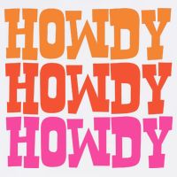 Colorful Howdy Retro Golf Towel