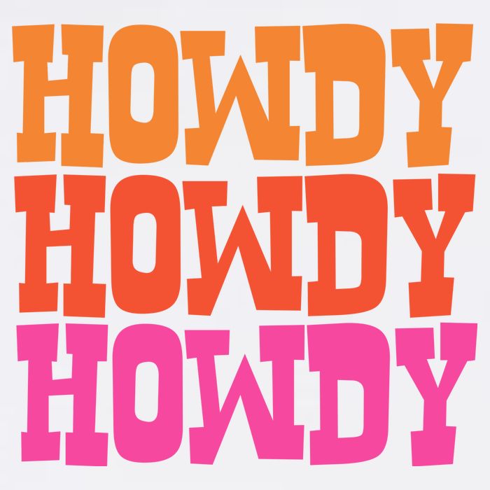 Colorful Howdy Retro Golf Towel