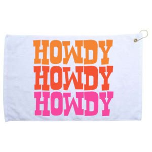 Colorful Howdy Retro Grommeted Golf Towel