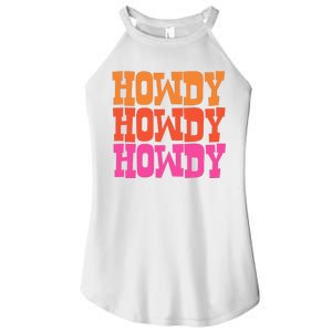 Colorful Howdy Retro Women's Perfect Tri Rocker Tank