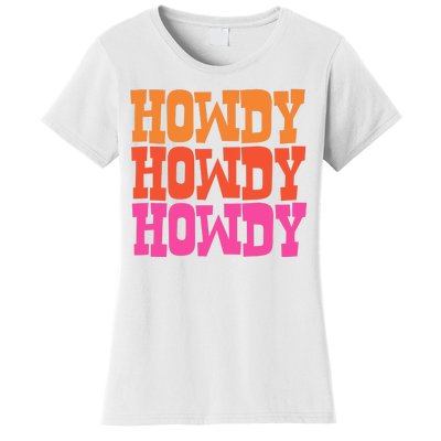 Colorful Howdy Retro Women's T-Shirt