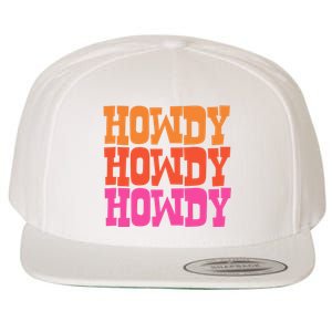 Colorful Howdy Retro Wool Snapback Cap