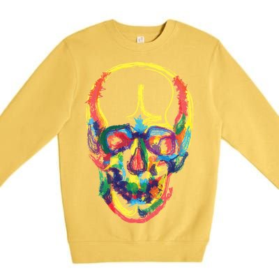 Colorful Human Splatter Skull Premium Crewneck Sweatshirt