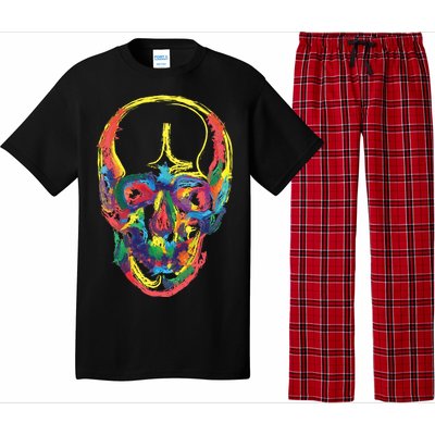 Colorful Human Splatter Skull Pajama Set