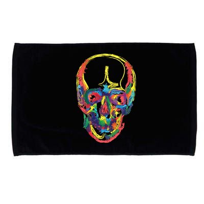 Colorful Human Splatter Skull Microfiber Hand Towel