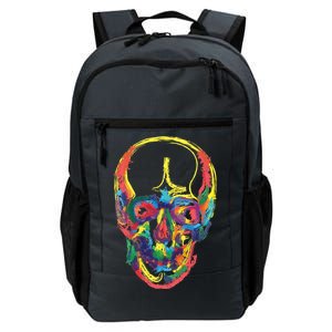 Colorful Human Splatter Skull Daily Commute Backpack