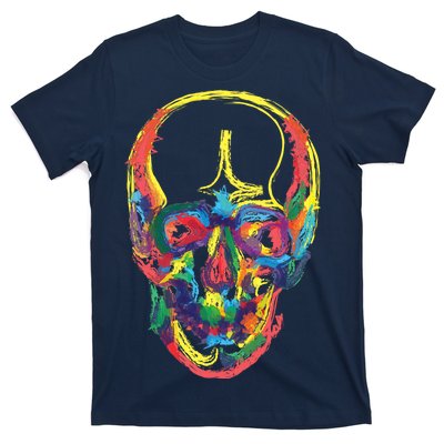 Colorful Human Splatter Skull T-Shirt