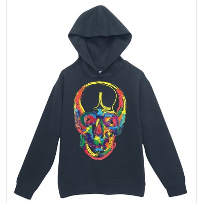 Colorful Human Splatter Skull Urban Pullover Hoodie