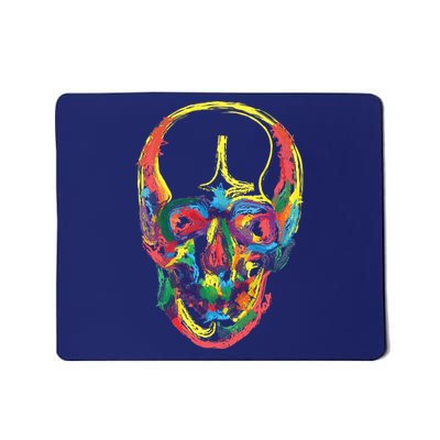 Colorful Human Splatter Skull Mousepad