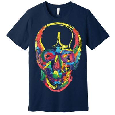 Colorful Human Splatter Skull Premium T-Shirt